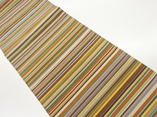 綴れ横縞模様織出し名古屋帯